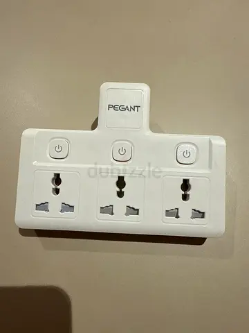 Pegant 3-Socket Multi-Outlet Power Adapter with Individual Switches