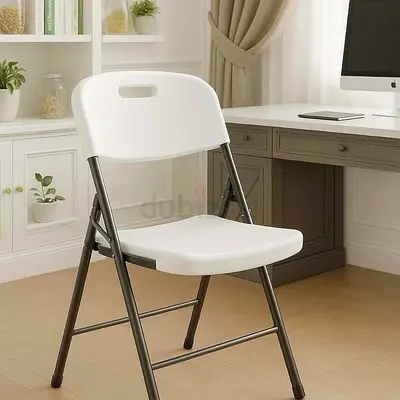 Solid Resin Folding Chair, Foldable Dinning Chair, Comfy Ergonomic Folding Plastic Durable Indoor/Ou