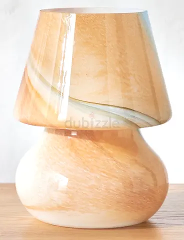 Murano Style Mushroom Glass Table LampHOME CENTER