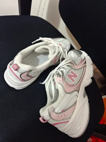 White and Pink New Balance Style Sneakers - BRAND NEW