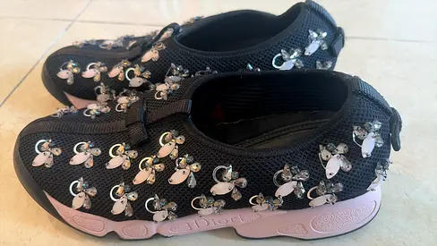 Dior slip-on sneakers with crystal embellishments – size 37