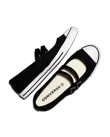 Black Canvas Mary Jane Style Sneakers - Size 37