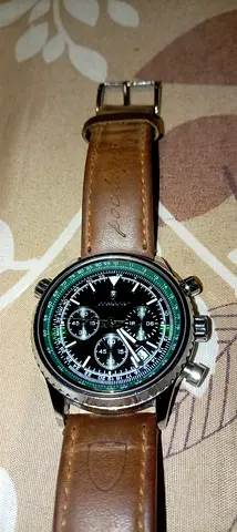 Mens Watch with Brown Leather Strap Poedagar