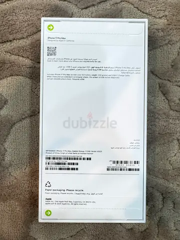 iPhone 17Pro Max 512 GB(sealed box) - Unopened