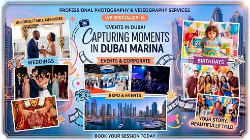🌟 Dubai Marina Photography  Videography Services | Professional Content for Brands, Restaurants,