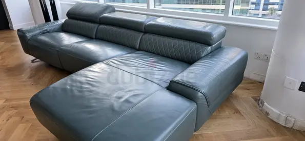 Koila living Premium Quality luxury lshape recycliner sofa real leather