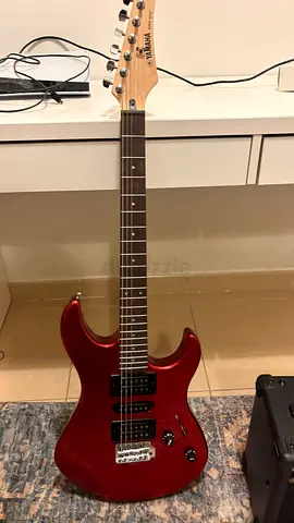 Yamaha electric guitar and amplifier