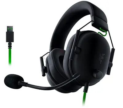 Razer BlackShark V2 X USB Wired Esports Gaming Headset: 7.1 Surround Sound, 50mm Drivers, 240g Light