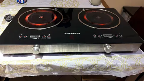 Olsenmark Double Hot Plate Electric Stove - 2 Burner Portable Cooktop