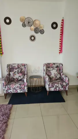 Pair of Floral Accent Armchairs - Lightly Used, Good Condition