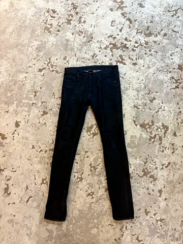 2012 Dior by Kris Van Assche Black Wash Wax Denim