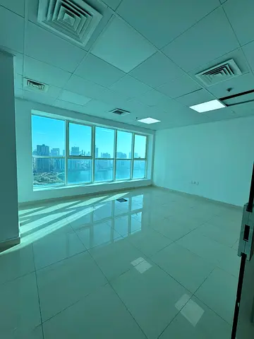 Elegant office for annual rent in Al Majaz with direct sea view, prime location close to all servic
