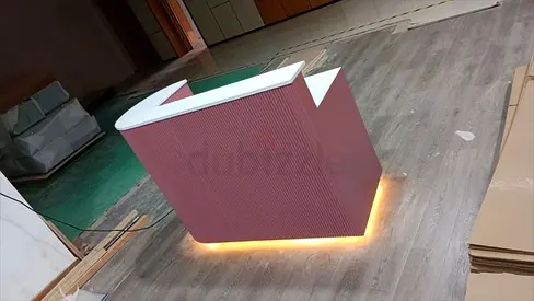 Modern Fluted Reception Desk