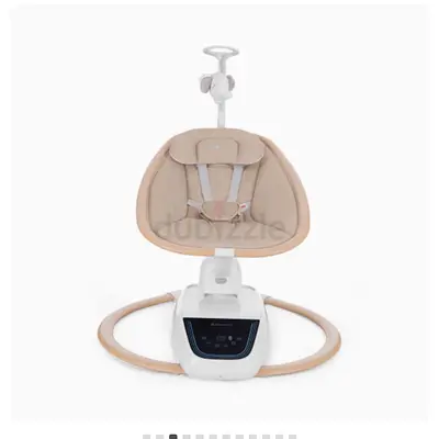 Kikka Boo swing- Lightwood Baby Electric Rocker/Sleeper with Safety Harness - Beige