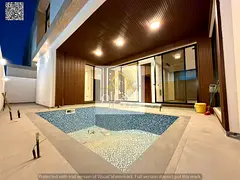 Luxury modern villa with 5 bedrooms, two floors and a roof, with super deluxe finishes. Includes reg
