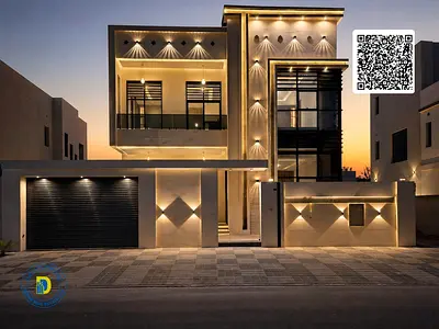 For sale, price includes water and electricity: Modern villa with 6 bedrooms and a roof terrace in Al Amrah area, Ajman