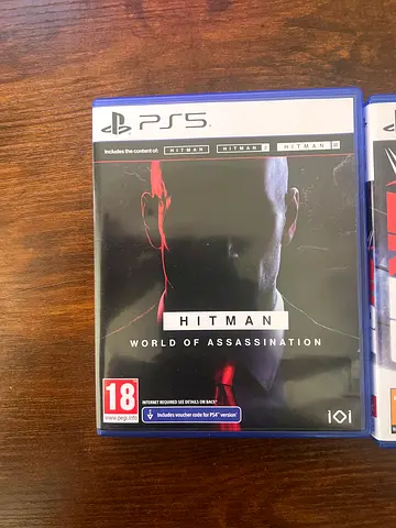 Hitman: World of Assassination (PS5) and wwe 2k25 - Like New Disc Case