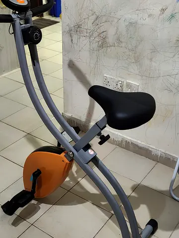 Foldable Home Exercise Bike - Compact Upright Stationary Bike