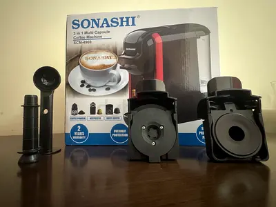 Sonashi 3-in-1 Capsule Coffee Machine (Spare Parts + Box) - New