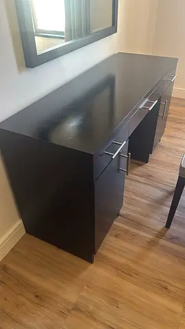 Black Wooden Study Table