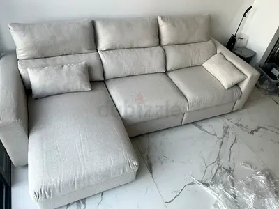 IKEA Esklstuna L Shape Sofa Bed Beige excellent condition