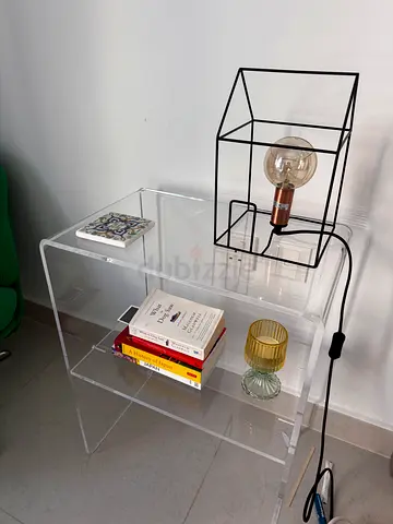 Transparent bedside tables x2 units