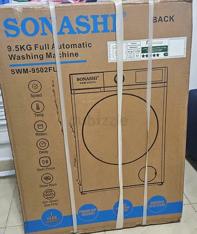 Sonashi 9.5kg Full Automatic Front Load Washing Machine - Brand New in Box