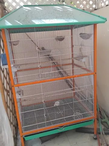 Large Outdoor Bird Aviary Cage with Stand — Good Condition