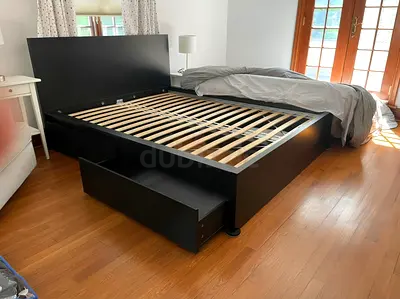 IKEA Malm Queen size bed frame with mattress. - Good Condition