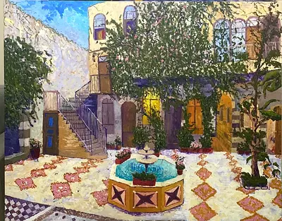 لوحات اصلية رسم يدوي اكريليك على قماش