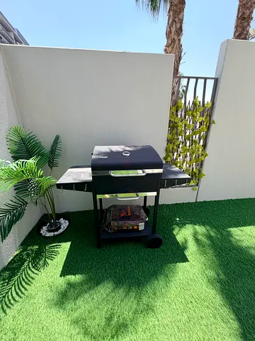 Charcoal BBQ Grill with Side Shelf - Good Condition