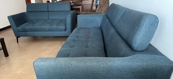 Modern 3-Seater and 2-Seater Fabric Sofa Set - Good Condition. Original Price : AED 2700