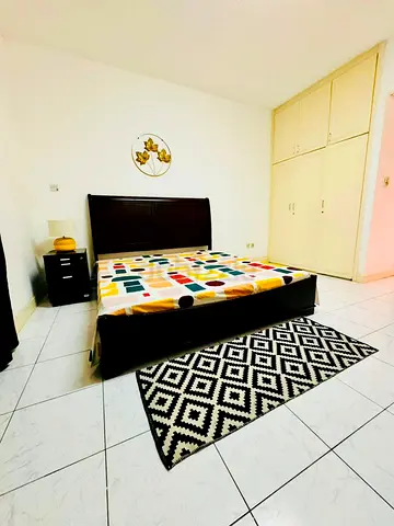 With Balcony Furnished Master Bed Room For Couple Near NMC AHALIA Hospital
