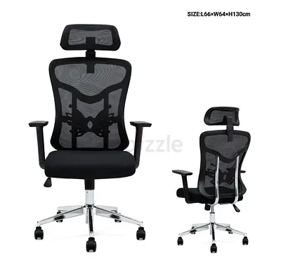 Ergonomic Mesh Office Chair with Headrest — Good Condition