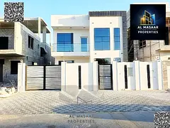Villa for sale in Ajman, including registration fees (5 master bedrooms + large majlis with washroom