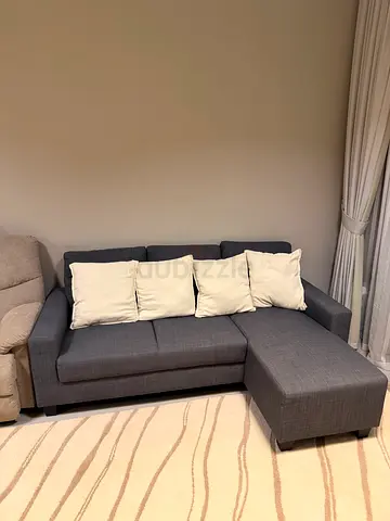 Grey 3-seater Sofa with Chaise - Excellent  Condition,Perfect for one-bedroom or studio