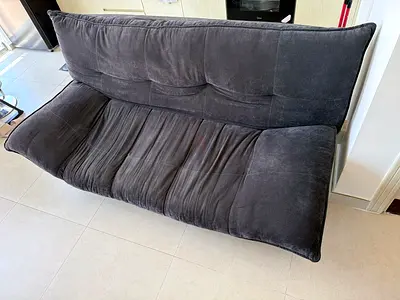Dark grey convertible futon sofa - good condition