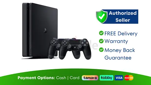 Sony PlayStation 4 - Slim - Black - 500GB with 2 Controller | Brand New | 01 Month Warranty | FREE