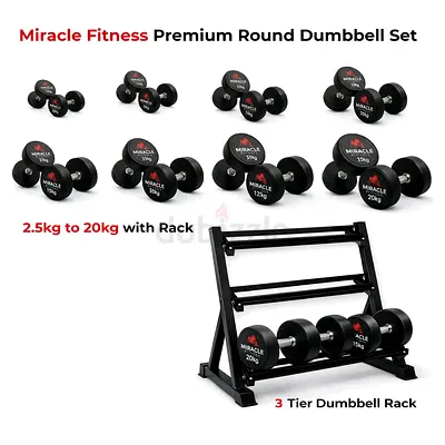 Premium Round Dumbbell Full Set 2.5Kg to 25Kg