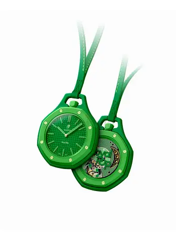 Pair of Green Pocket Pendant Watches (Unisex)