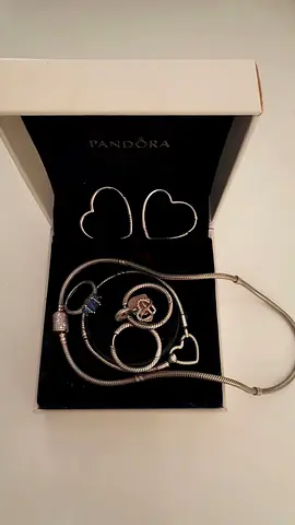Pandora Jewelry Collection with Earrings, Bracelet and Rings