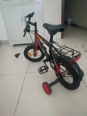 Kids 12-inch Bicycle with Training Wheels and Rear Rack - Good Condition
