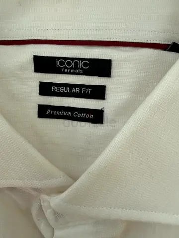 White shirt for Men Regular Fit Premium Cotton Shirt… size 17.5