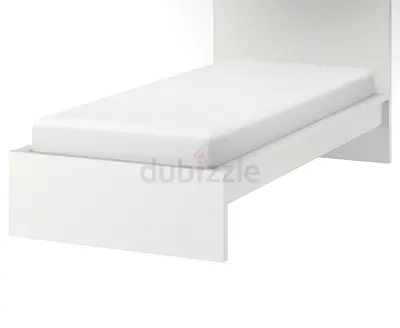 Single white bed