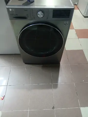 LG 9 Kg Front Load Dual Dryer Inverter Heat Pump Eco Hybrid ThinQ (Wi-Fi) Color Silver Model - RH90V