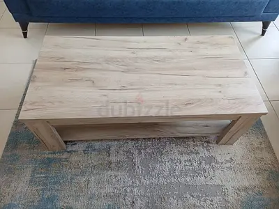 Light Oak Coffee Table with Lower Shelf - Good Condition