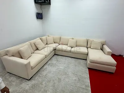 Amazing condition cratebarrel Ushape sofa