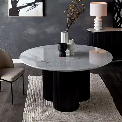 6-Seater Marble Top Dining Table