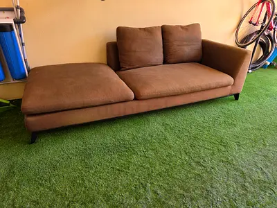 Premium Low-Profile 3-Seater Feather-Filled Lounge Sofa