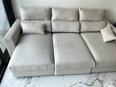 IKEA Esklstuna L shape Sofa Bed Beige excellent condition